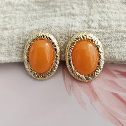 high quality vintage earrings women retro orange earrings