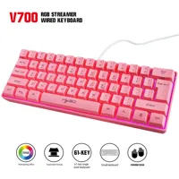 V700 61 Keys RGB keyboard for Gamer USB Backlight keyboard with Multiple Shortcut Key Combinations for Laptop PC Gaming Keyboard