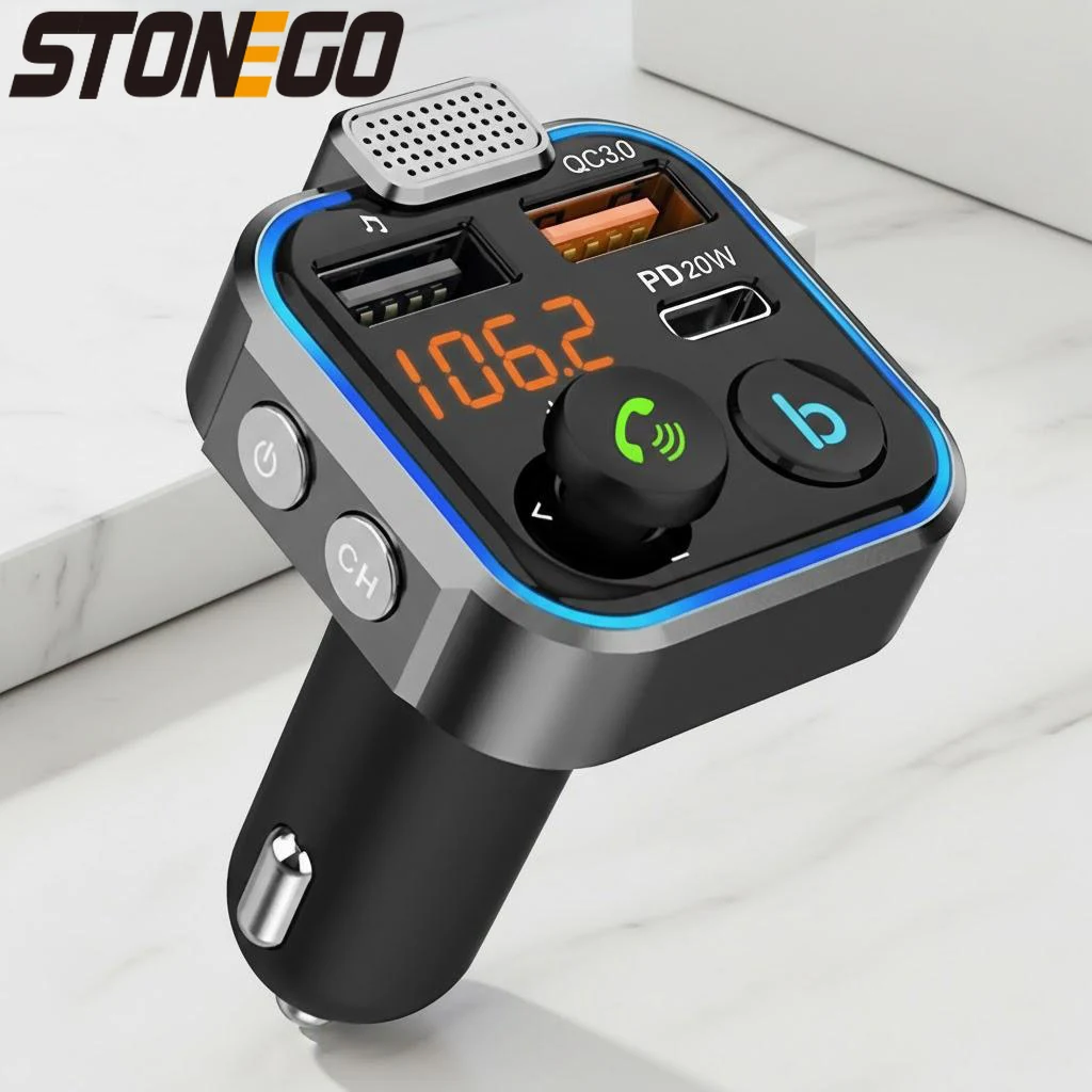 Bluetooth 50 FM Transmitter QC30 Fast Charger MP3 Player BT23 Car Wireless Audio Receiver Handsfree