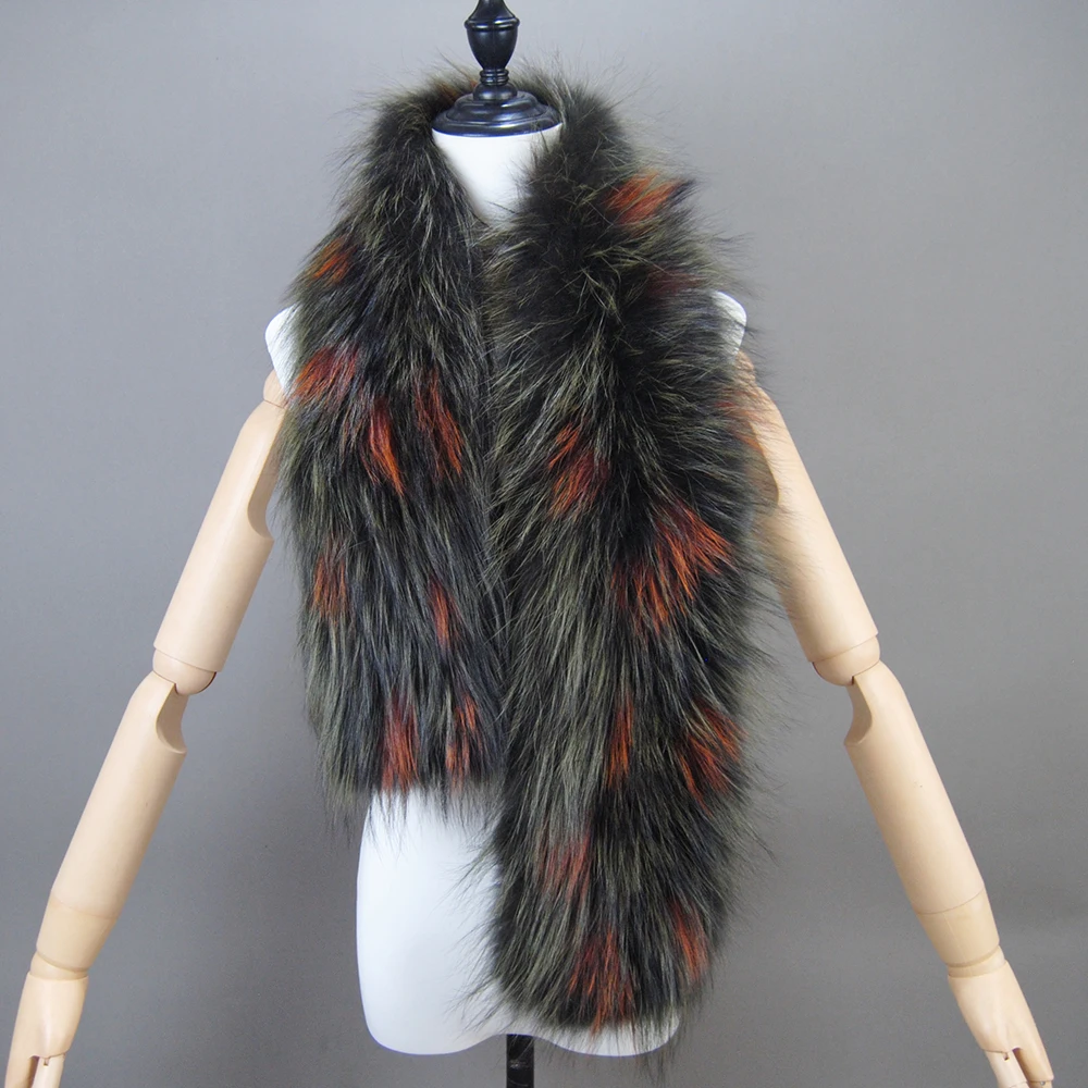 Women Real Fox Fur Scarf Fashion Lady Winter Warm Soft Knitted Real Fox Fur Neckerchief Quality Natural Fox Fur Ring Scarves