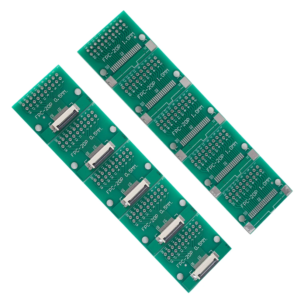 5 unids/set conector de placa PCB adaptador SMT a agujero de 2,54mm Cable FPC FFC adaptador de placa soldada placa PCB 6P 8P 10P 12P 20P 24P