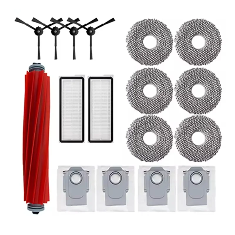 

ABBZ-For Roborock Q Revo Maxv/Q Revo S/Q Revo Pro Vacuum Cleaner Replacement Accessories Brush Dust Bag Hepa Filter Mop Cloths