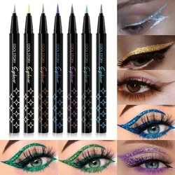 Glitter Pearlescent Eyeliner Pen,Metallic Silkworm Eyeshadow Pen,Eye Brightening,Quick-Drying,Long-lasting and Waterproof Makeup