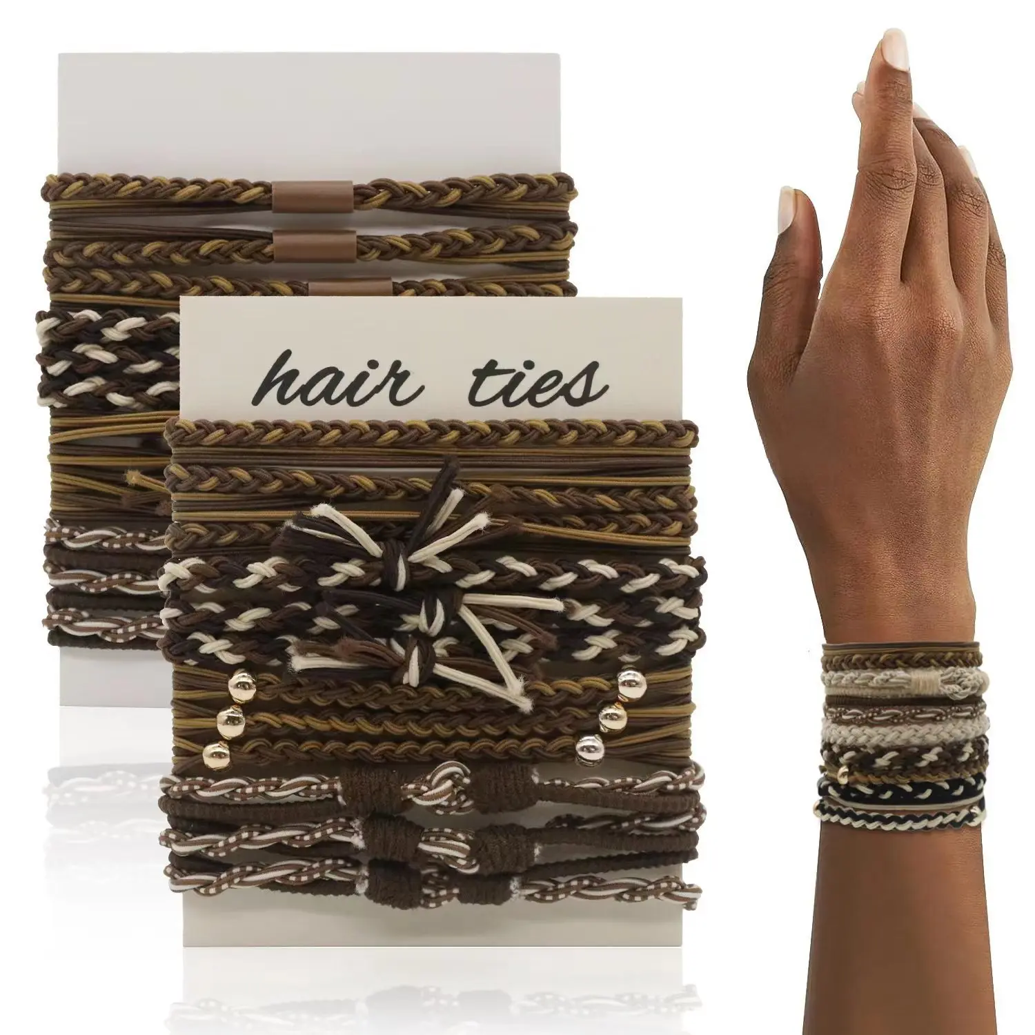 

12PC Minimalist Good High Elasticity Hair Ties for Women Girls Ponytail Holder Hair Rings Rope Accessories