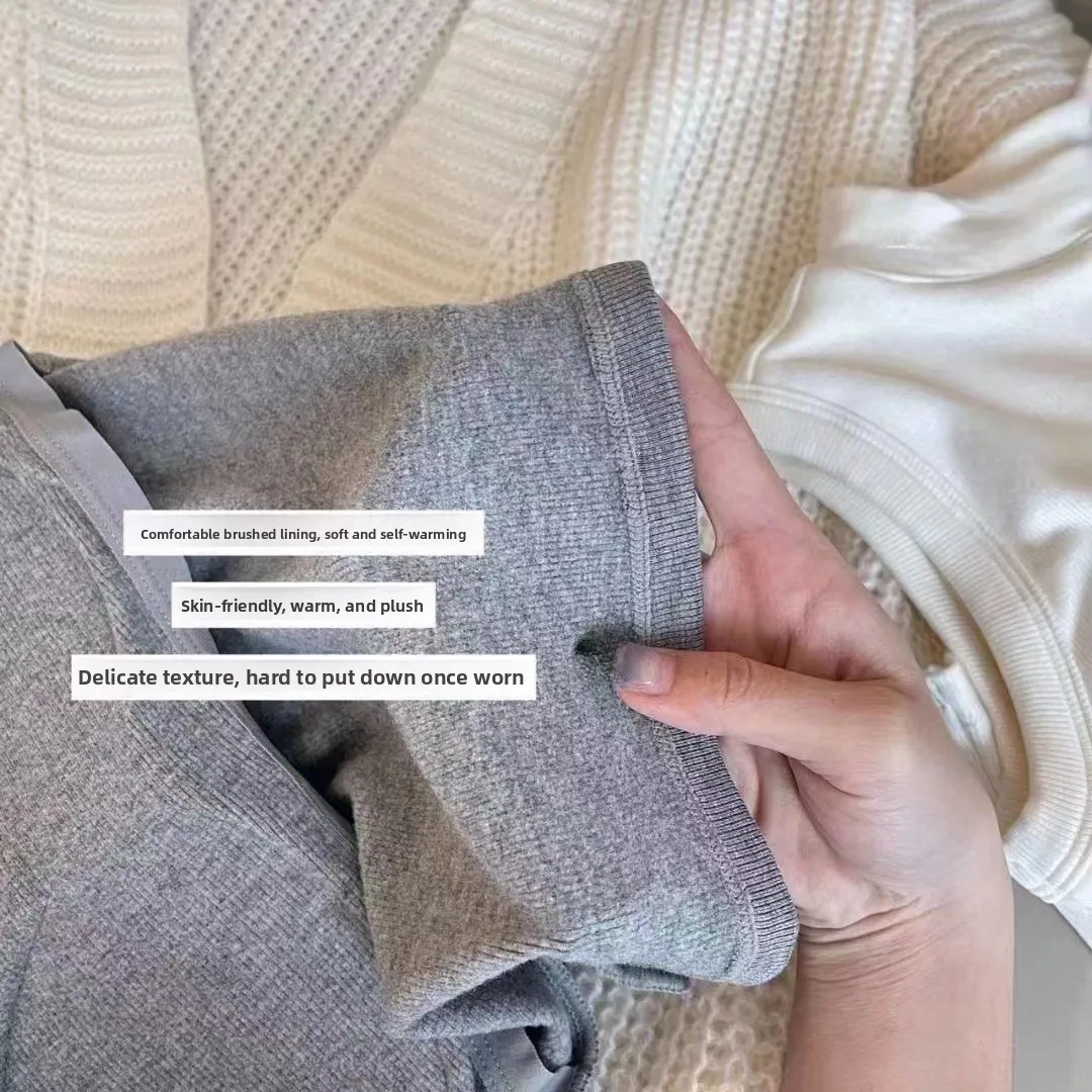 Chaleco de cuello alto con forro de Fce para mujer con almohadilla para el pecho Ropa interior térmica No Sve Diseño Inteated Otoño Invierno Calor...