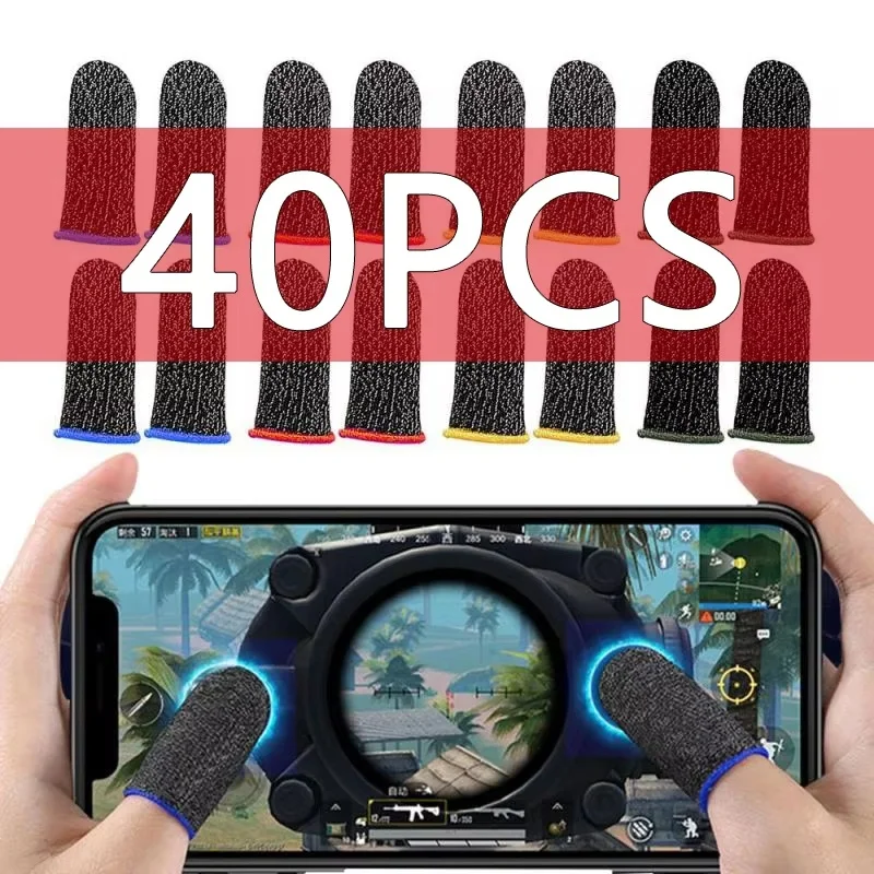 20/40PCS Fundas para Dedos para Control de Juegos PUBG Mobile, Antideslizantes, Anti-sudor, Anti-arañazos, para Pantalla Táctil