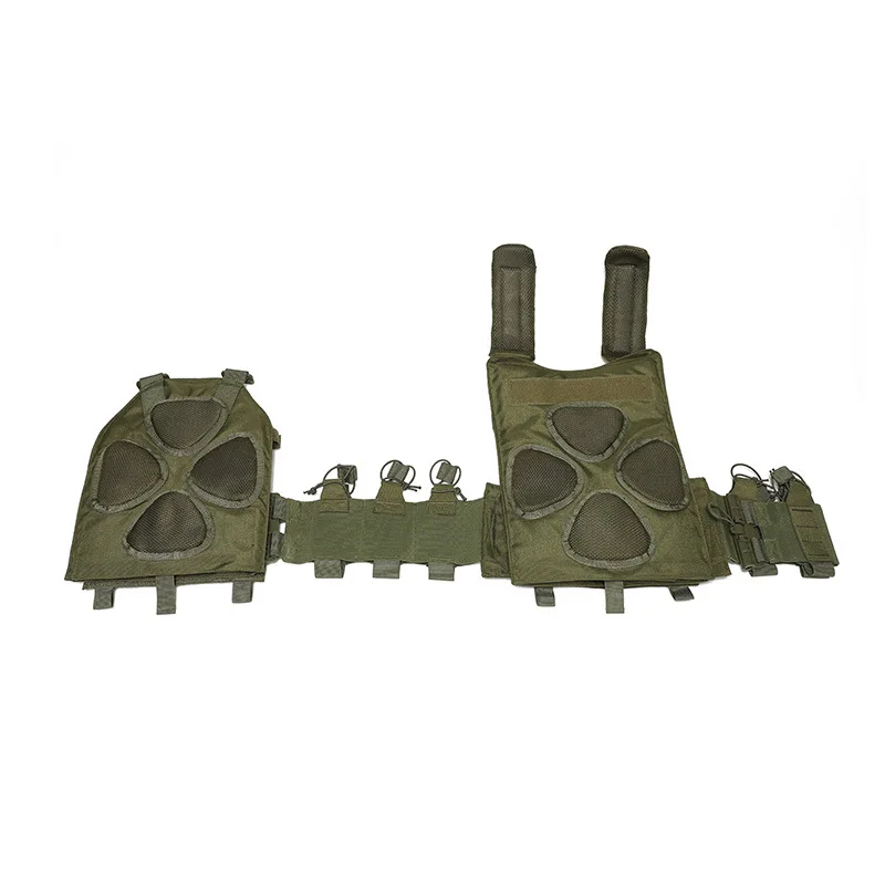 Combat Vest with Quick Release - Triple Magazine Pouch, Rescue Handle for Shooting, Hiking, Camping