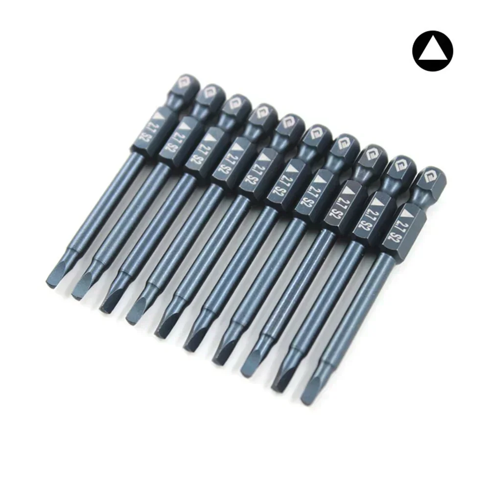 Imagem -04 - Chave de Fenda Triangular Bit Magnético Preciso 1.8 2.0 2.3 2.7 mm 6.35 mm Hex Haste para Chave de Fenda Elétrica Broca Ferramentas Elétricas pc