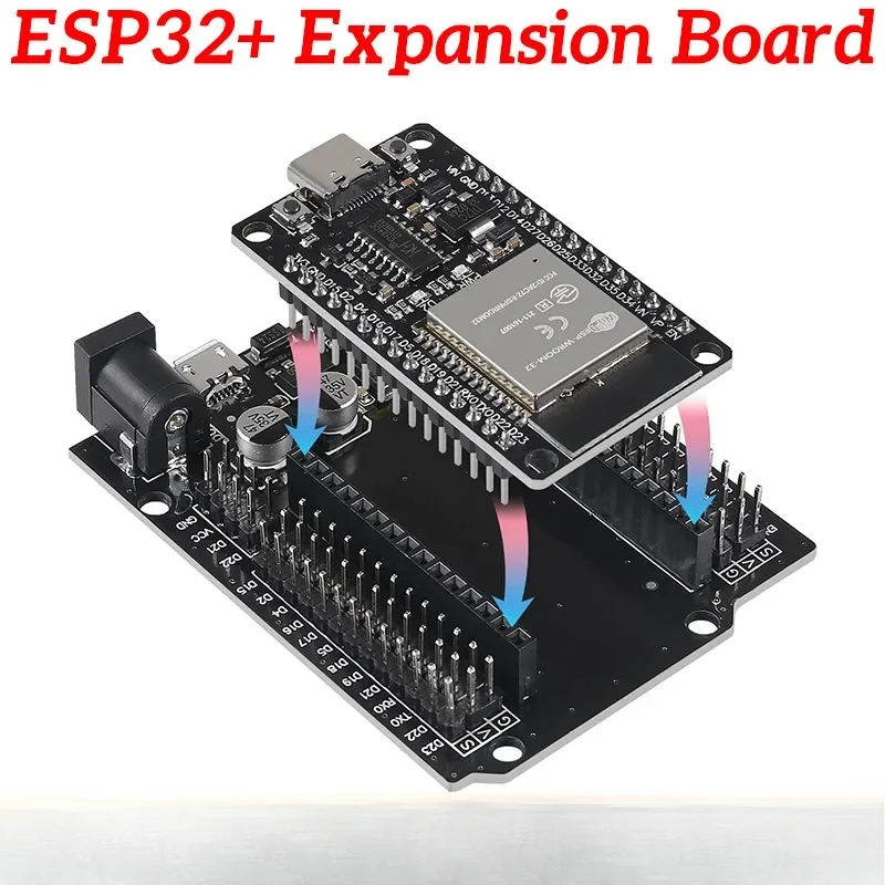 for ESP32 Development Board CH340C WiFi+Bluetooth Ultra-Low Power Dual Core ESP32-DevKitC-32  Expansion Board