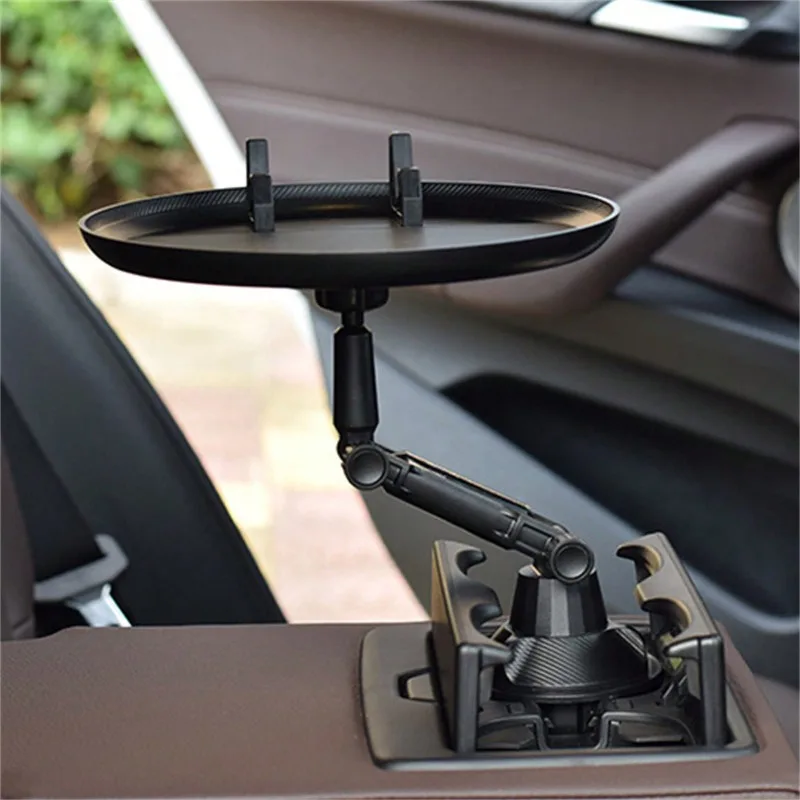 1pc, Car Cup Holder Tray Car Tray Table Passenger Seat 360 Degree Adjustable Telescopic Anti-Slip Car Tray Dining Portable Car