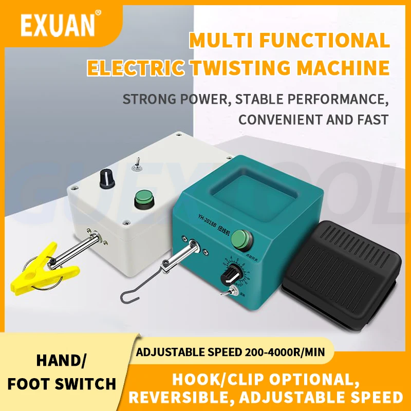 

Electric Twisting Machine Small Multifunctional Hook Wire Twisting Machine Dual Mode Operation Adjustable Speed Twisting Machine
