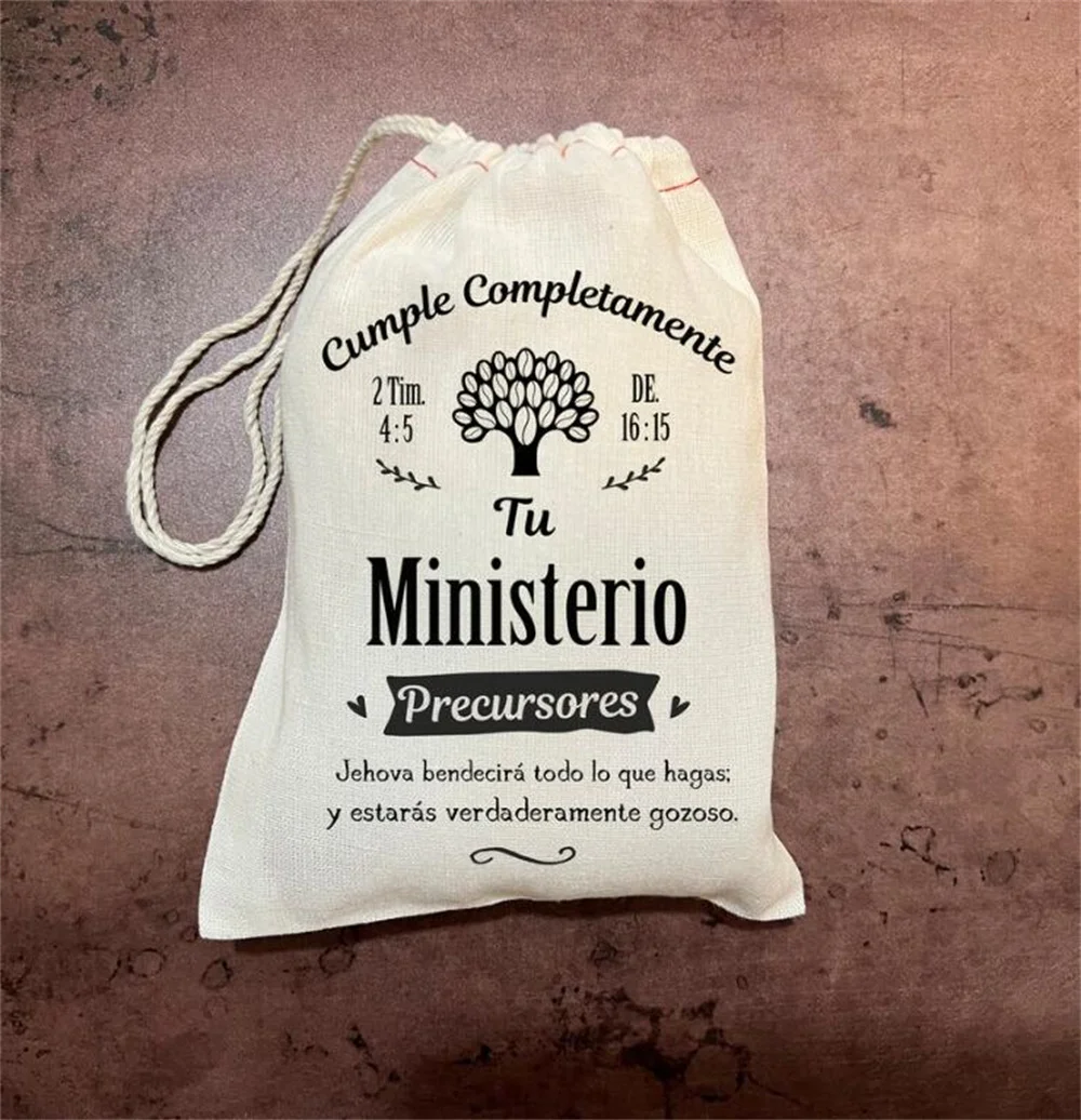 10PCS Custom JW Gift Bags - Pioneer Ministry - English or Spanish - Pioneer Gifts - Pioneer gift Bags - Pioneer School