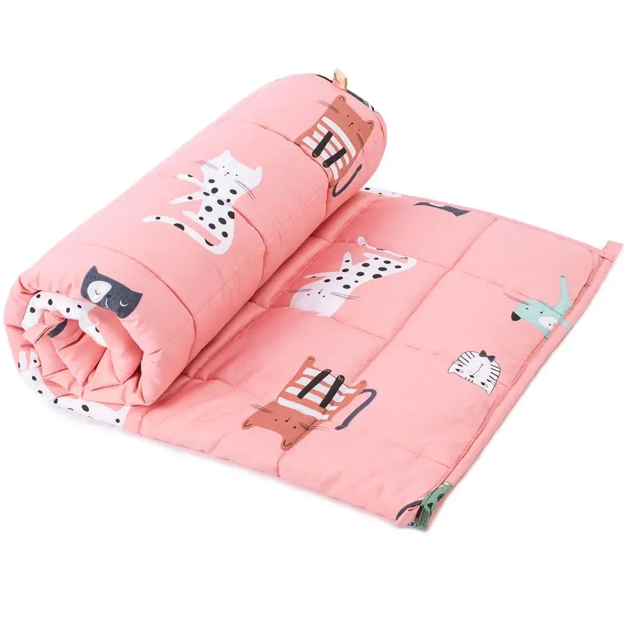

Weighted Blanket 5 lbs, Ultra Cozy Minky Fleece and Cotton Sided with Cartoon Patterns, Reversible Heavy Blanket Great for Sleep