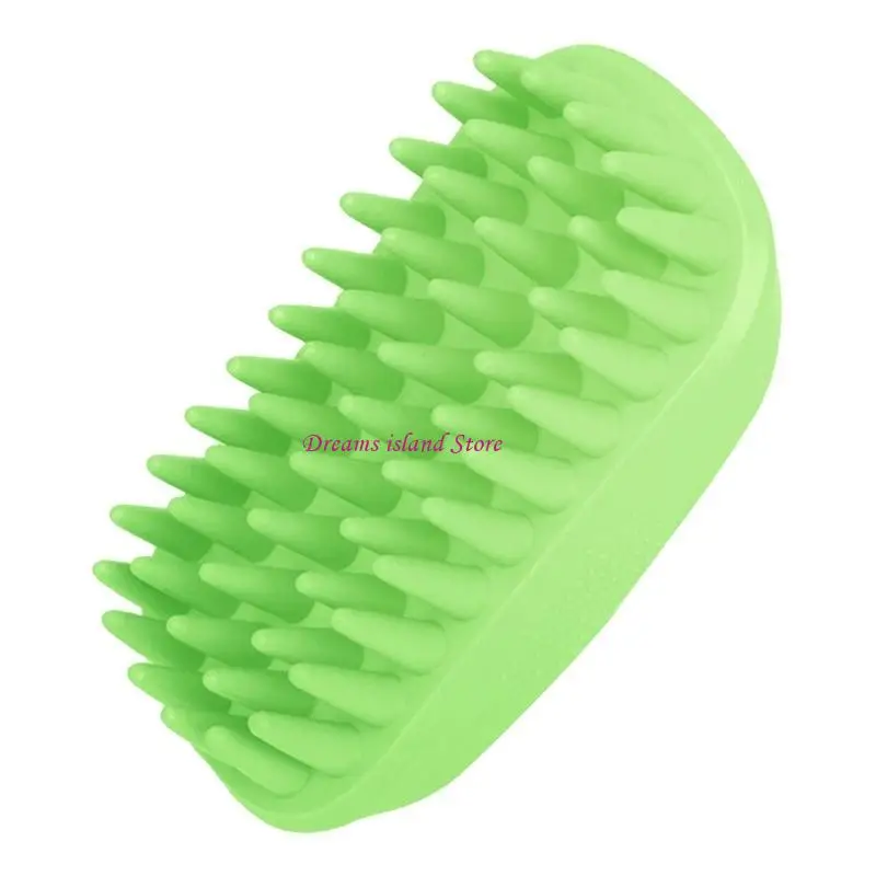 Pet Dogs Cats Bath Brush Pet Comb Soft Plastic Pet Shower Hair Grooming Comb HX6C