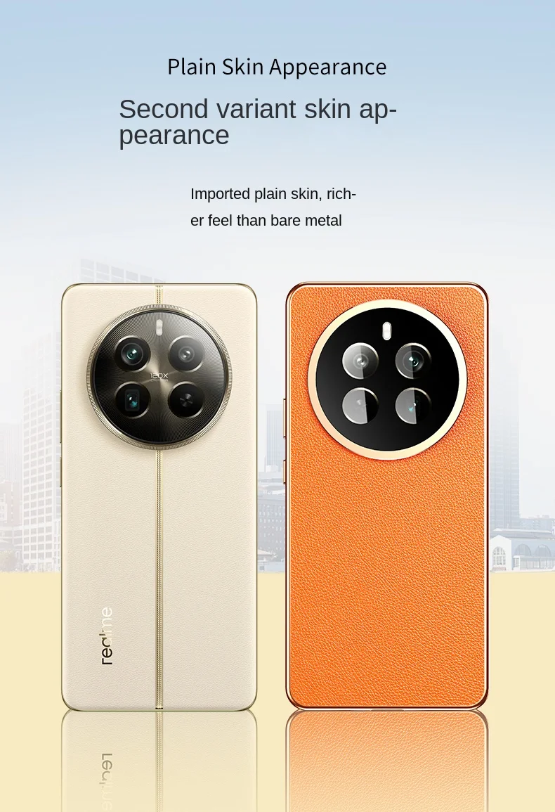 Realme 12 Pro Plus RMX3840 Capa 360 Proteção Completa Frente Capa de Vidro Temperado Transparente com Capa Traseira de Couro PU para Realme12 Pro +