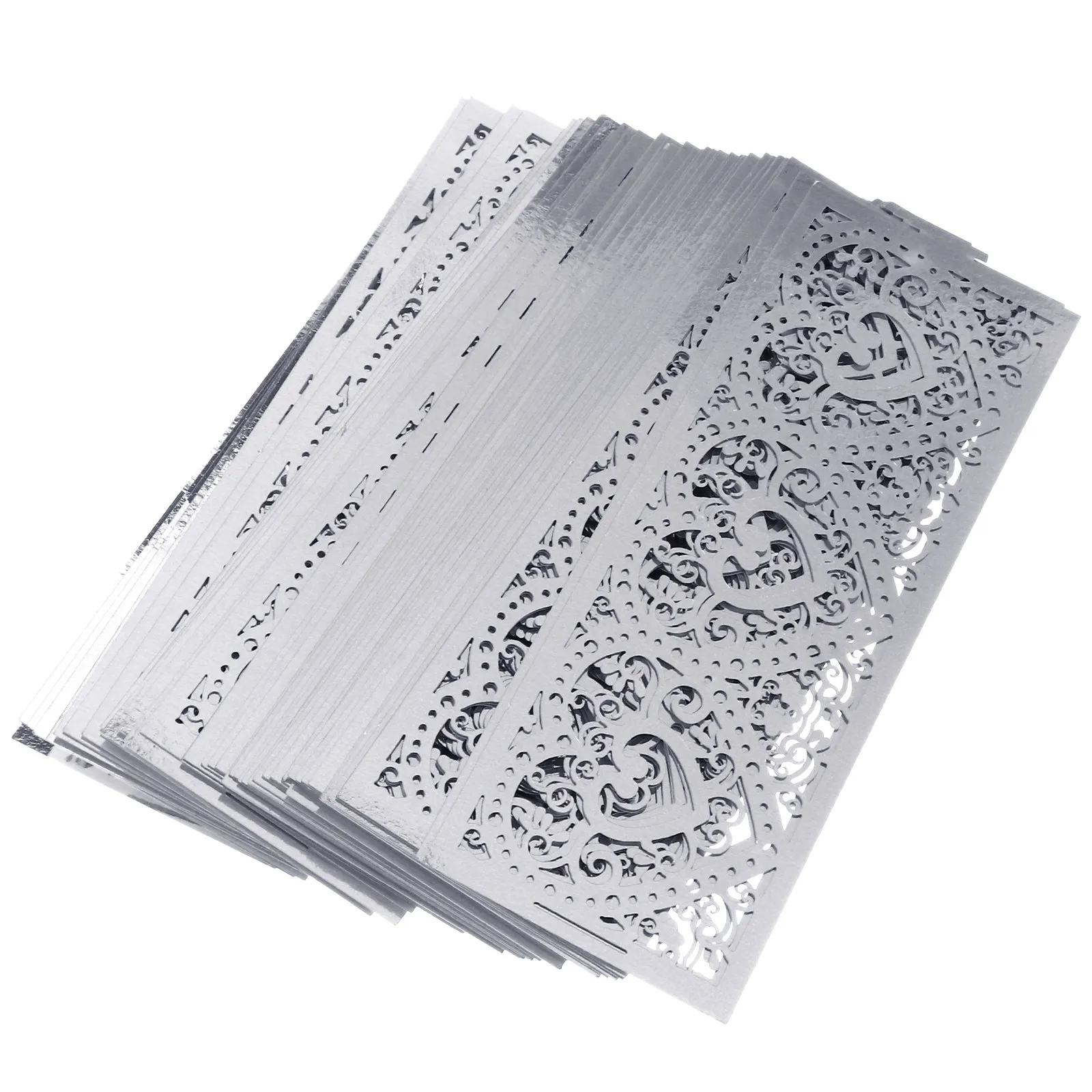 50 abat-jour cylindriques en papier, enveloppes en papier écologiques et sûres, abat-jour cylindriques en papier pour la décoration intérieure, boîtiers lumineux laser en forme de cœur