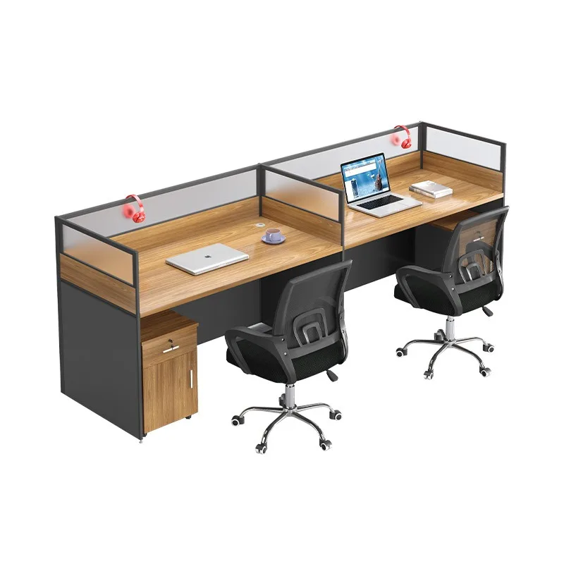 Office desk and chair combination office furniture four people computer staff
