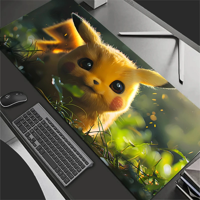أنيمي الكمبيوتر ماوس الوسادة ألعاب ماوس منصات كبيرة الألعاب P-Pokemons P-Pikachus ماوس XXL مكتب ماوس الوسادة لوحة المفاتيح ماوس السجاد