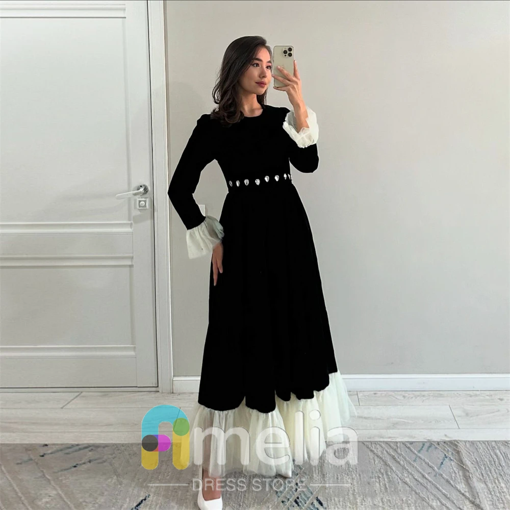 Amelia Evening Dresses A-Line O Neck Crepe for Special Occasions Formal Gowns Elegant Party Dresses Woman For Dubai 2024