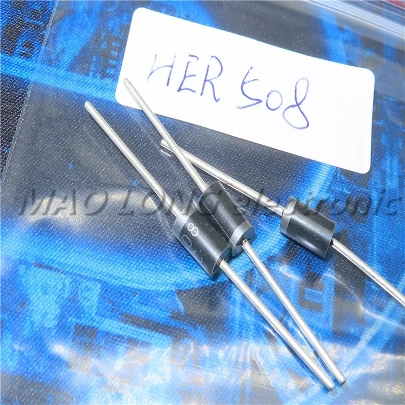 500PCS/LOT HER508 DO-27 High efficiency ultra fast recovery diode 5A/1000V