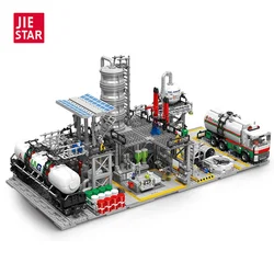 New building blocks toys DIY assembly chemical plant model assembling house building blocks gift