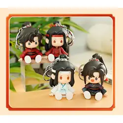 Official Anime Grandmaster of Demonic PVC 3D KeyChain Mo Dao Zu Shi Wei Wuxian Lan Wangji Sitting Collection Ornament Fan Gifts