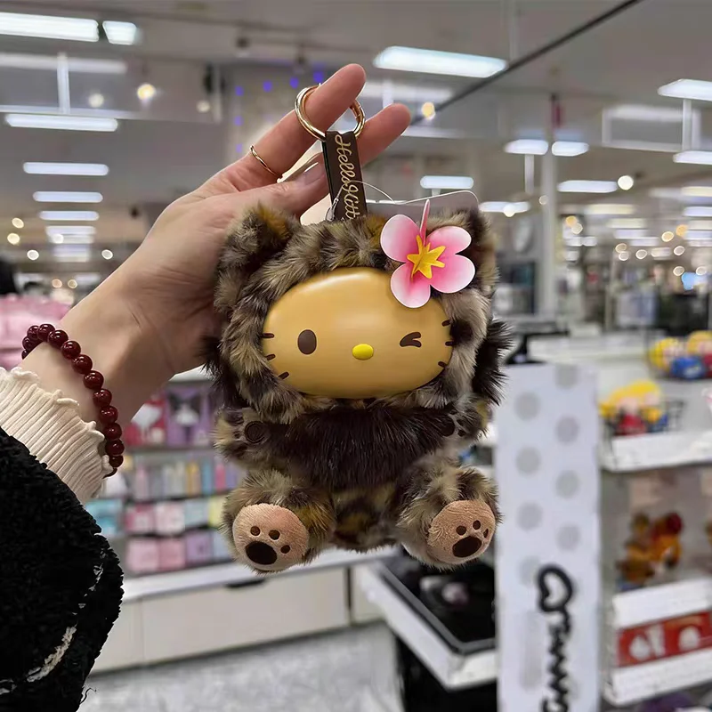 

В наличии: Новая оригинальная плюшевая кукла-подвеска Hello Kitty 16 см с леопардовым принтом, 6 стилей, брелок для рюкзака, игрушки, фан-мерч