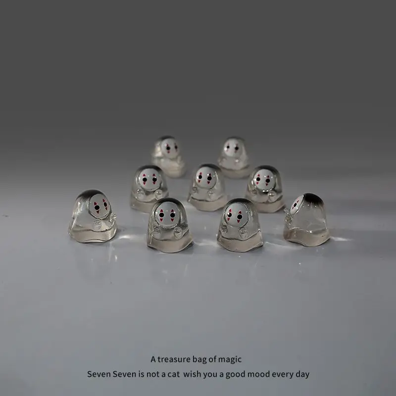 

Cute Halloween Micro Landscape Miniature Figurines Crystal Ball Desktop Decoration Accessories Faceless Ghost Resin Easy Carry