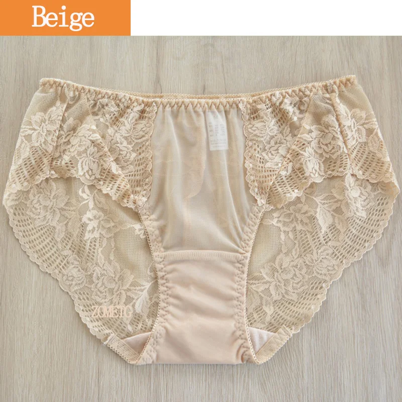 Lace Briefs Women underwear Lace Lingeries plus size underpanties Lady Briefs Accept Mix color Zmtgb2911