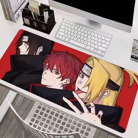 Mouse Pad PC Accessories Keyboard Pad Office Desk Mat Anti Slip Mousepad Rubber Tablet Pad Naruto Akatsuki Gaming Extended Pad