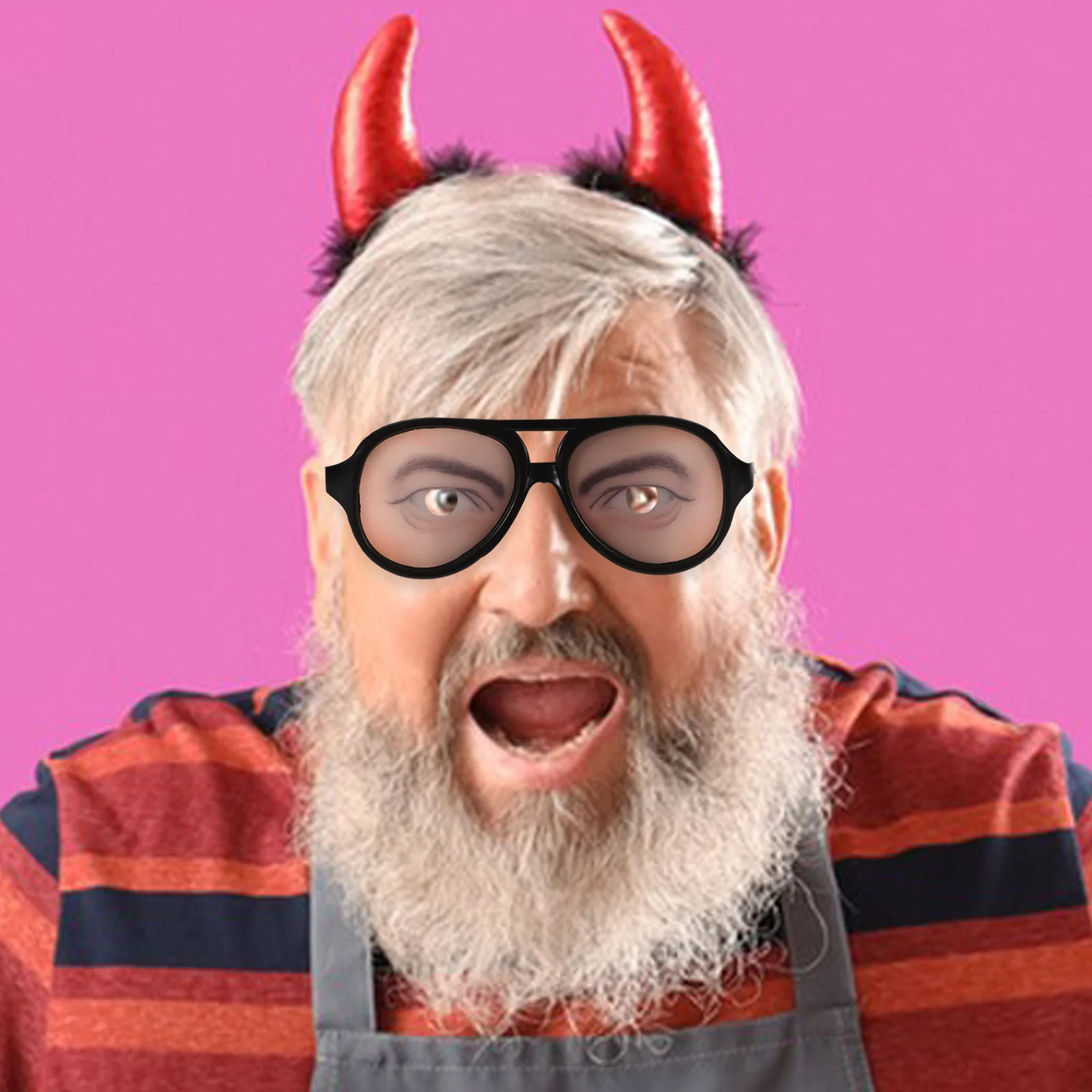 

NOLITOY, 8 шт., костюм на Хэллоуин, очки для вечеринки, солнцезащитные очки с трюковым глазом для детей и взрослых, розыгрыши, забавные поддельные очки