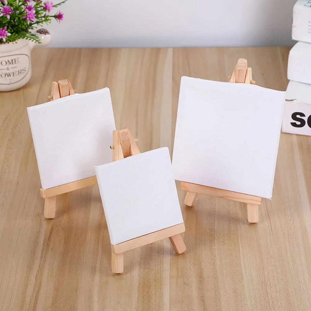 5Pcs Ecofriendly Pine Mini Easel Set Foldable Lightweight Smooth for Parties Gatherings Seat Signs Menus Photos Phone Stand