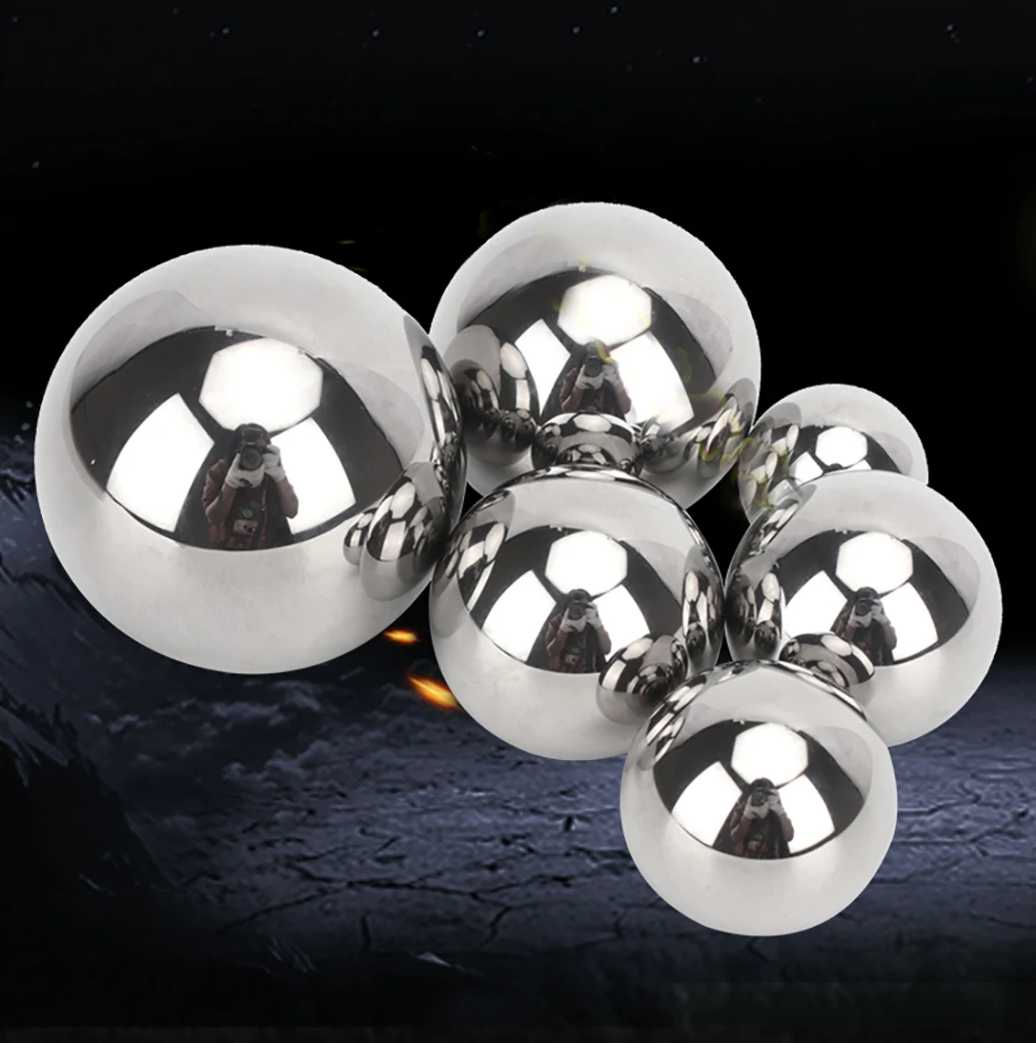 1 Uds rodamiento bola de acero diámetro 46 47 47,6 48 48,4 49 50-76,2mm bolas redondas de cuentas de acero liso sólido para experimento de prueba de impacto