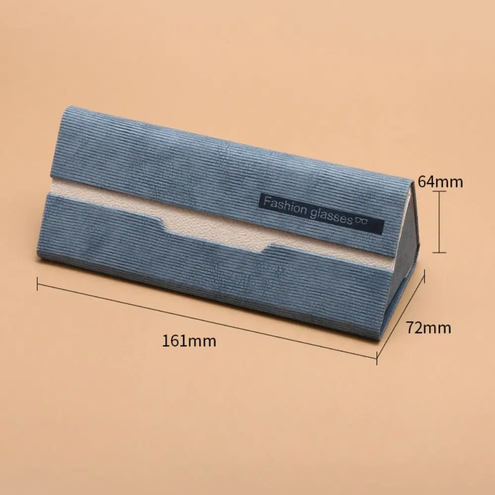 Foldable Triangle Sunglasses Box PU Leather Automatic Closing Sun Glasses Case Anti-fall Simple Sunglasses Protective Cover