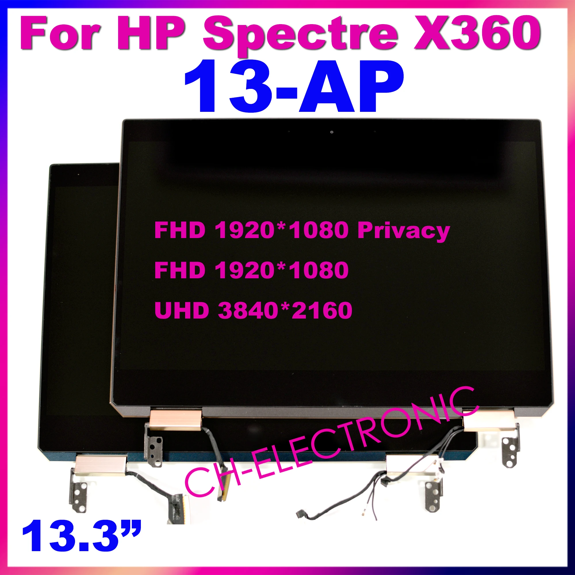 

For Hp Spectre x360 13-AP 13-ap0001nx 13-ap0004na 13-ap0003ni 13.3-Inch LCD Touch Screen Replacement Full Assembly TPN-Q212