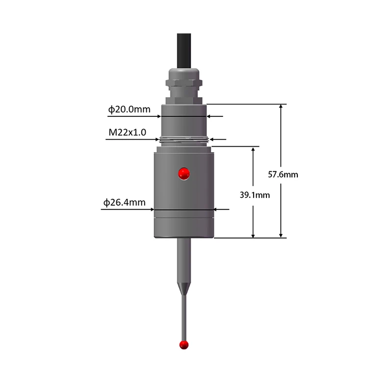 Edge Finder Measuring Probe for Edge/Center Finding Repeatable-Accuracy CNC Lathe Touch Probe (Cable Connection) 3D