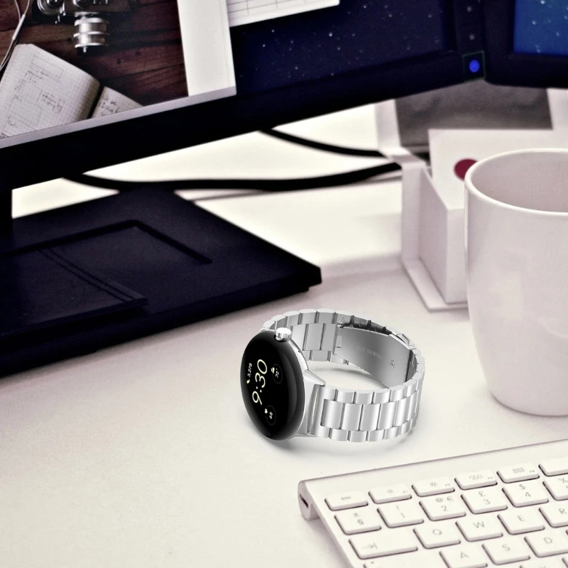 For Goo-gle Pixel Watch 3 41mm/45mm Watch Adjustable Band Straps Stainless Steel Wristband Bracelet Wear Resistance Unisex