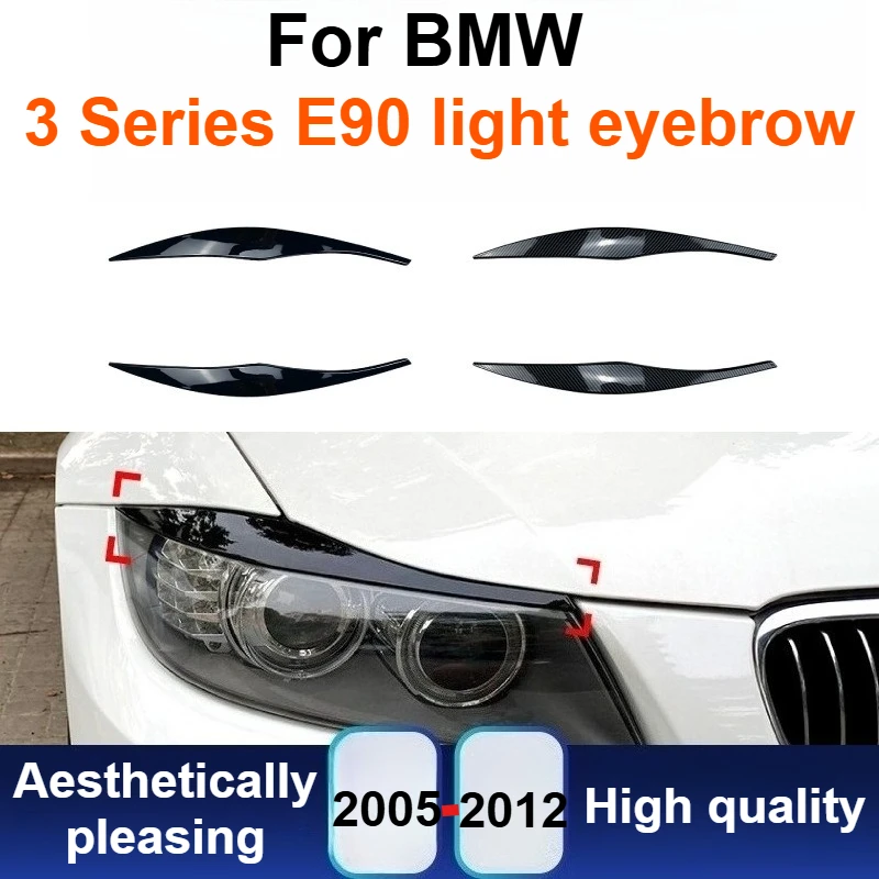 

For BMW 3 Series E90 E91 320i 330i 2005-2012 Headlight Eyebrow Trim Sticker Carbon Fiber Style Exterior Modification Accessory