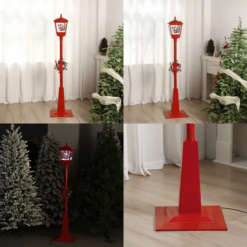 New Christmas Decoration Santa Music LED Snow Festival Wind Light Home