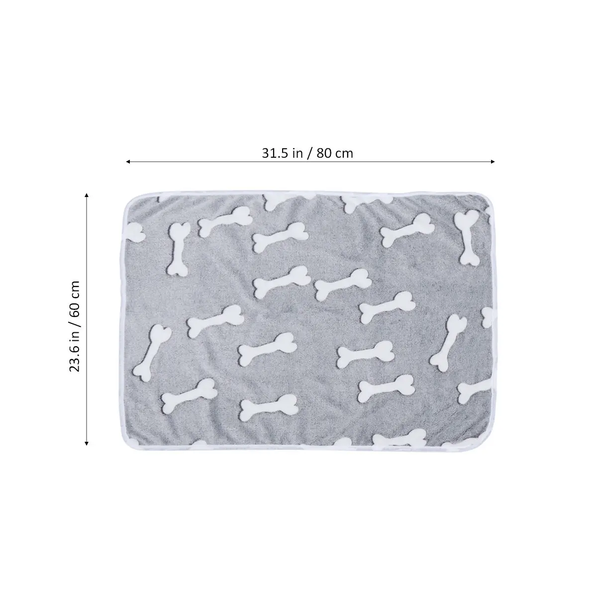 Pet Warm Blanket for Dog Cat Thickened Mat Soft Comfortable Double Sided Warm Cushion for Pets Travel Home Use M Grey view 6