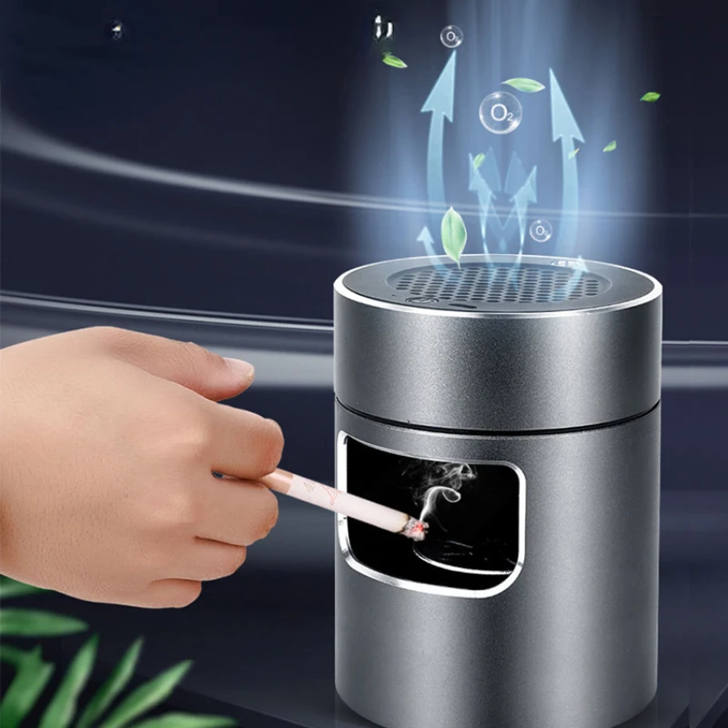 

Intelligent ashtray air purifier for home, living room, office, high-end atmosphere, high-end feel, and anti fly ash