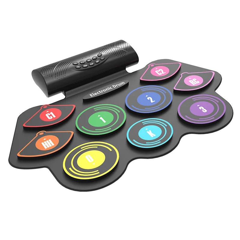 Colorful Hand Roll Drum (with Built-in Speaker Can Connect Blue-tooth APP)easy to Carry Away