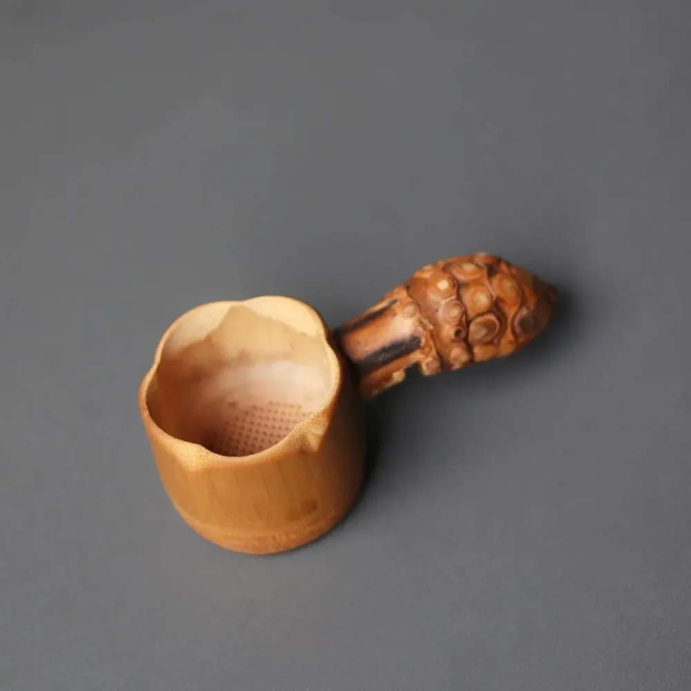 New Natural Bamboo Tea Strainer Mesh Chinese Style Infuser Filter Infusor Tea Tools Sieve For Tea Brewing
