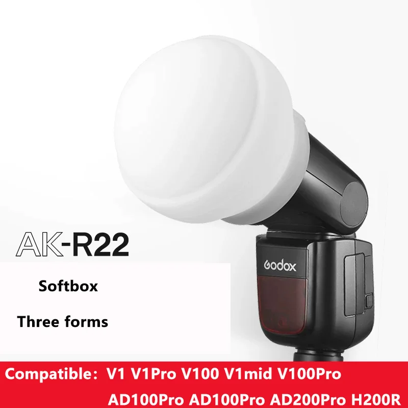 AK-R22 Silicone Soft light Ball Is Suitable For tThe Godox V1, V1Pro, V100, V1mid, V100Pro, AD100Pro, Soft Iight Accessories