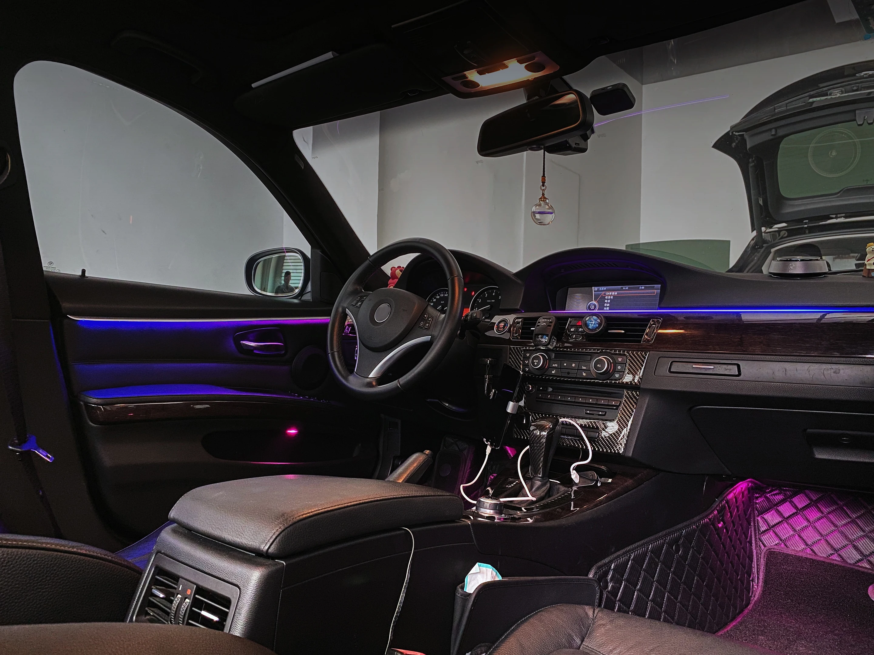 ICarsin Aggiornamento 256 Colori Sinfonia LED Interni Auto Luce Ambientale Per BMW Serie 3 E90 2006 - 2012 Atmosfera Striscia Accessori