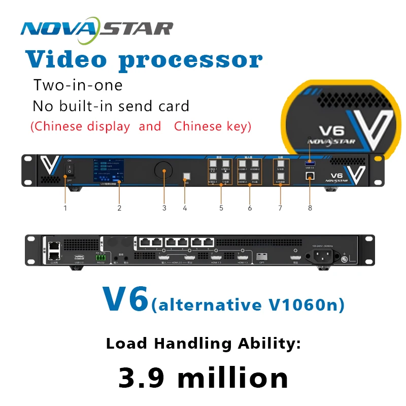 Novastar V6=V1060n All-in-One Controller LED Video Processor,LED Display Processor, LED Video Controller