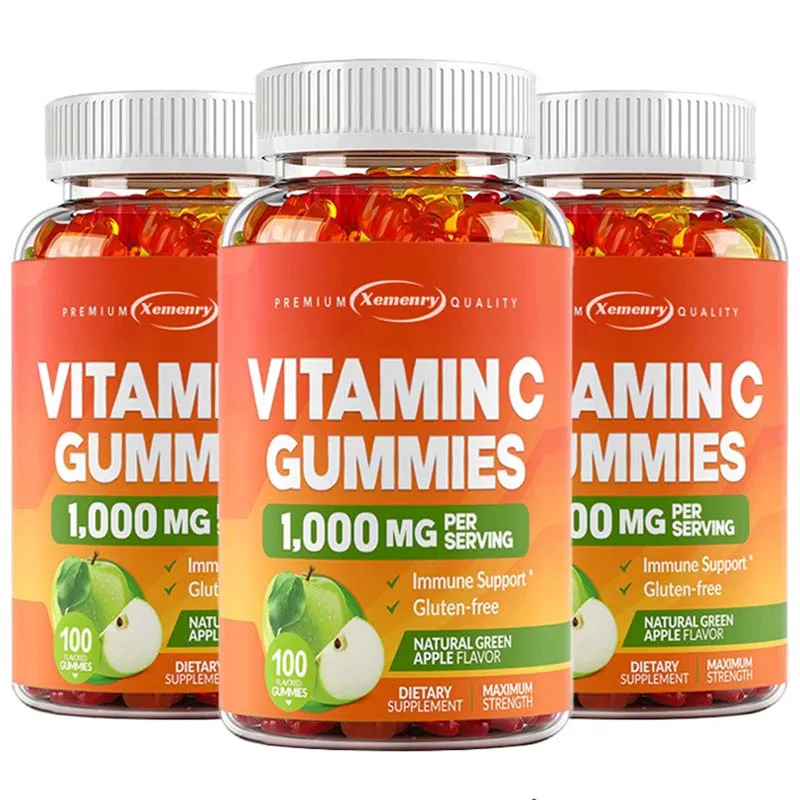 

Vitamin C Gummies 1000mg - Brightens Skin Tone, Nourishes Skin, Promotes Collagen Production, and Enhances Immunity