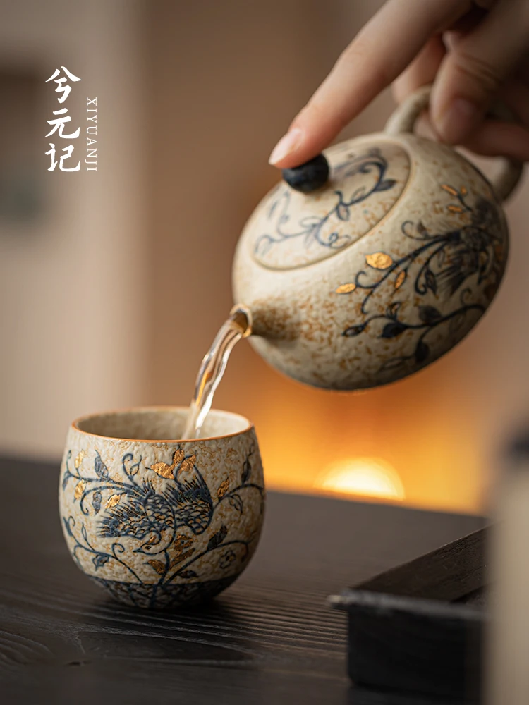 Hand Painted Blue and White Flint Arhat Cup High-Grade Tea Personal Dedicated Porcelain Tasting Single Household