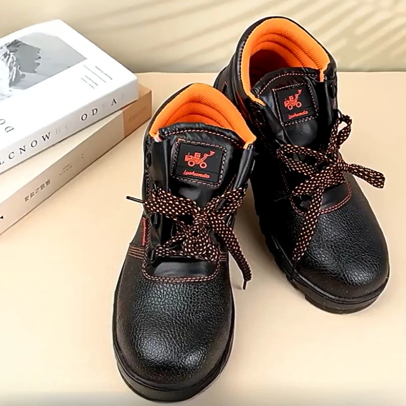 Hot Sale Men's Safety Boots Anti Smashing Anti Puncture Mens Work Shoes Indestructible Lace Up High Top Shoes Non Slip Men Shoes image 3