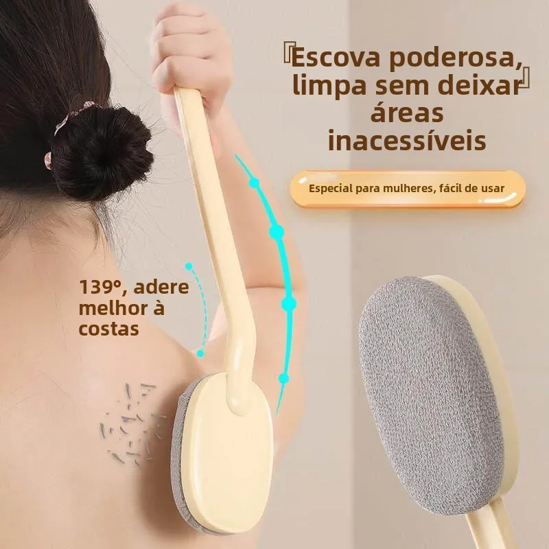 ロングハンドルバスブラシ和風背中洗いブラシ強力洗浄泥こすり入浴ツール個人衛生用品